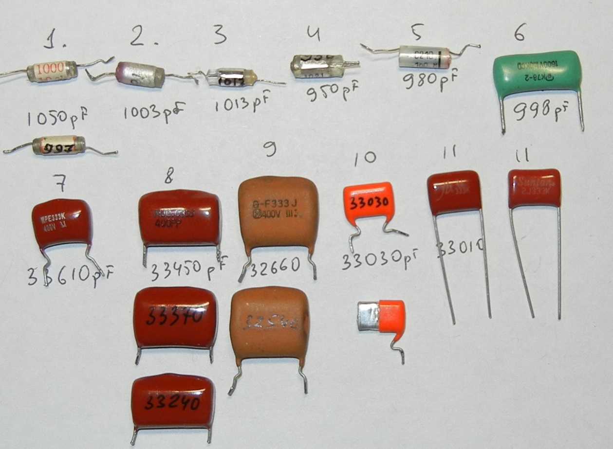 Маркировка конденсаторов
