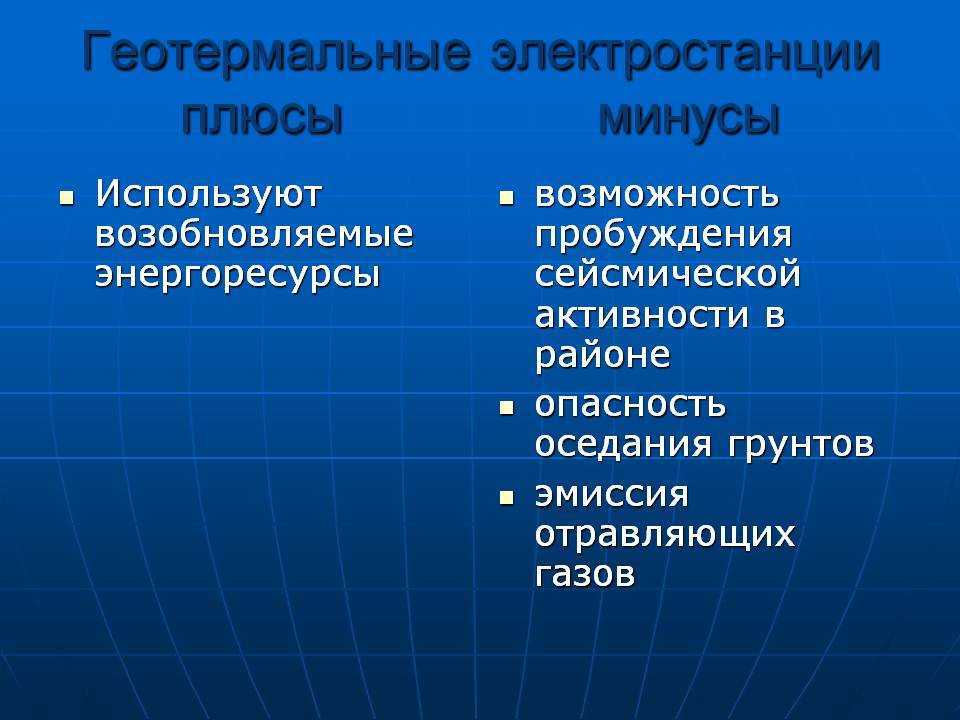 Геотермальные электростанции дают человечеству возможность использовать неиссякаемое естественное тепло земли