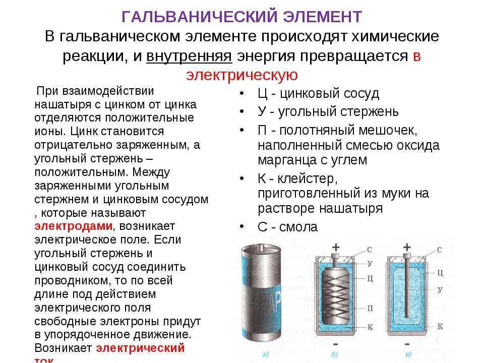 Гальванические элементы