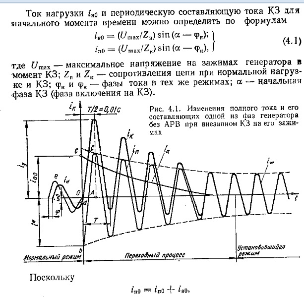 Аналитический метод расчетов токов кз