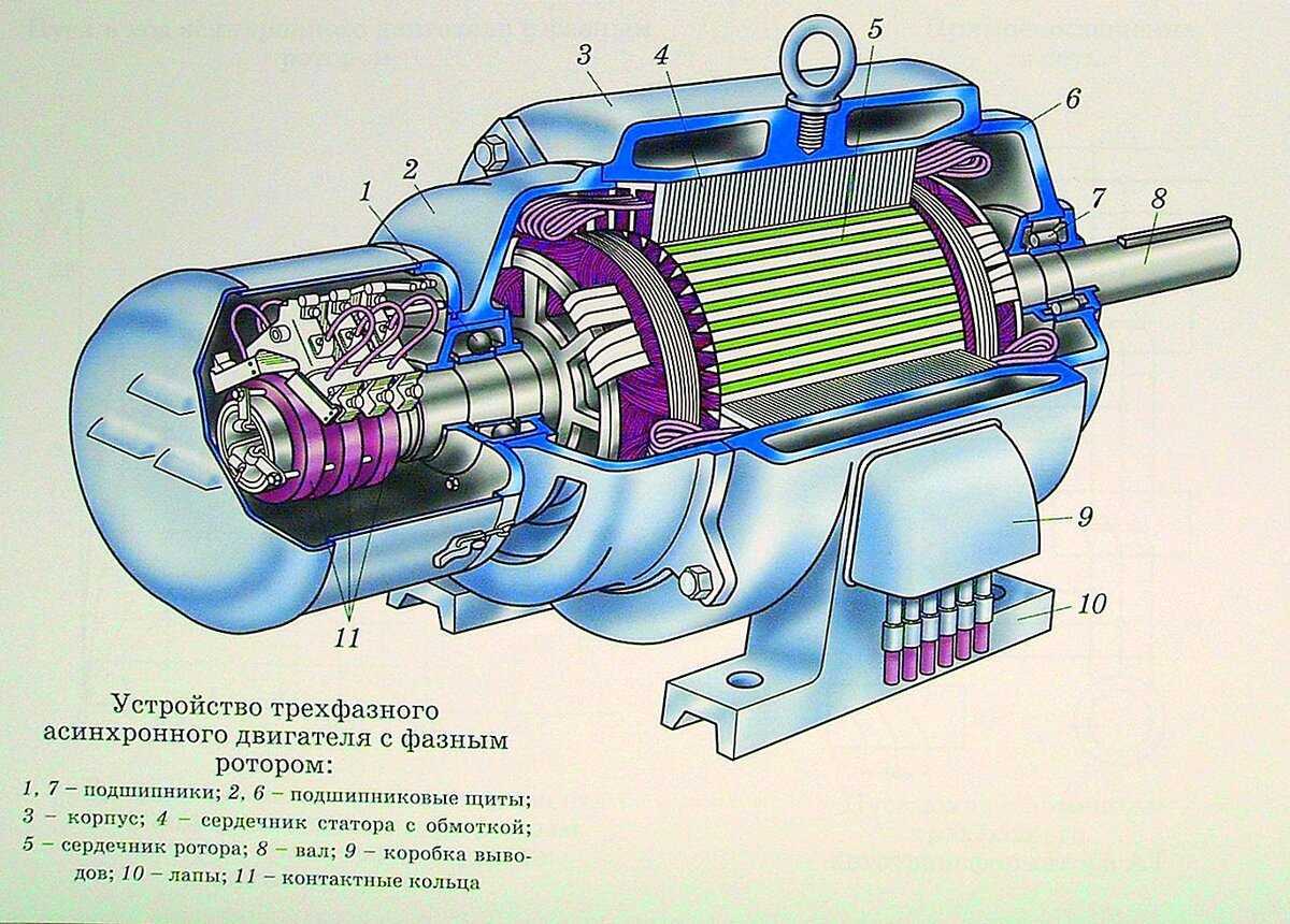 Асинхронный двигатель- принцип работы и устройство... motoran.ru