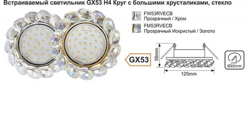 Светильники gx53 для натяжных потолков