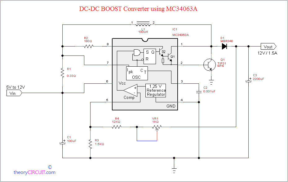 Mc34063, mc34063a, mc33063a, ncv33063a инверсные стабилизаторы с переключением