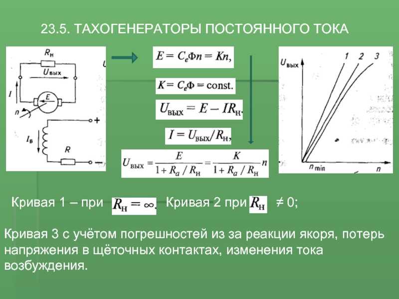 Тахогенераторы постоянного тока: принцип работы, применение