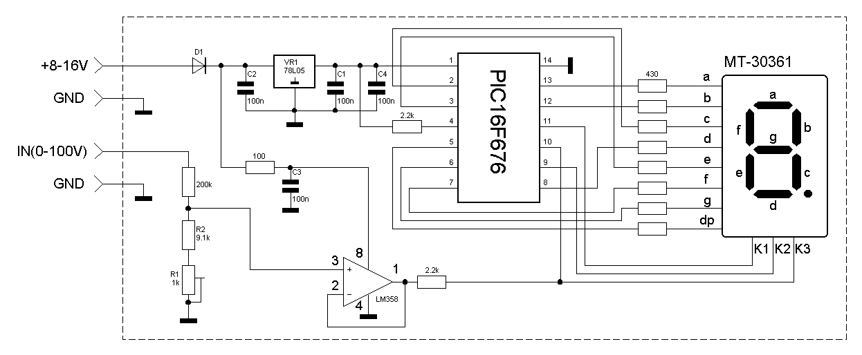 Ампервольтметр на atmega8 с семисегментными индикаторами - ic-stroy.ru
