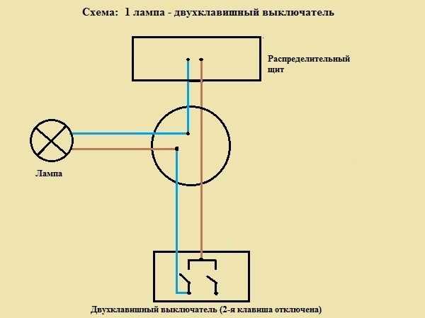 Как подключить светильник через выключатель