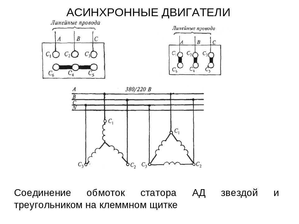 Как подключить трехфазный двигатель на 220 и 380 вольт — обзор схем - сам электрик