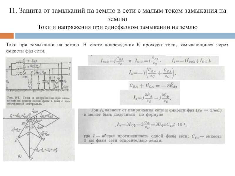 Озз. компенсация емкостных токов замыкания на землю