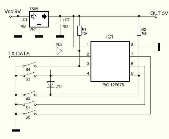 Labkit :: тестер для пду формата rc5 и nec на pic12f629