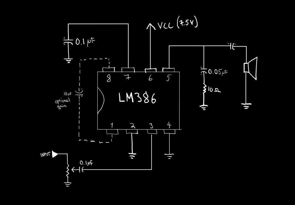 Универсальный усилитель мощности на микросхеме lm386