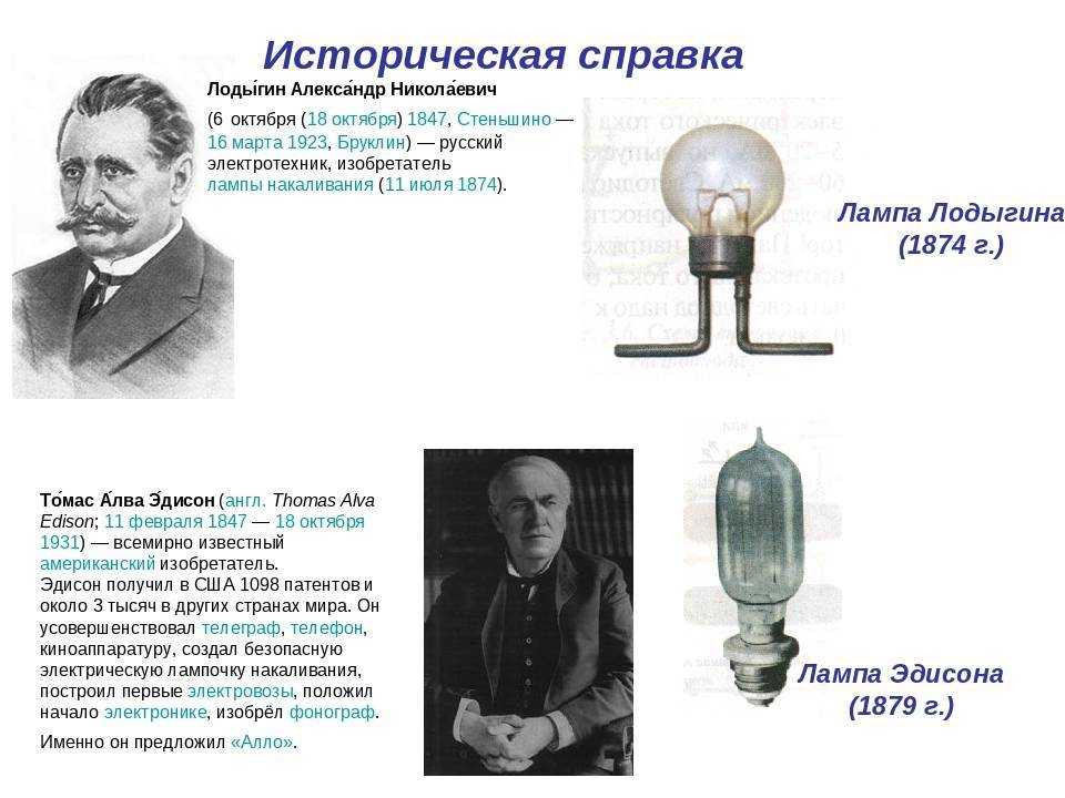 Как и когда появилась электрическая лампочка?