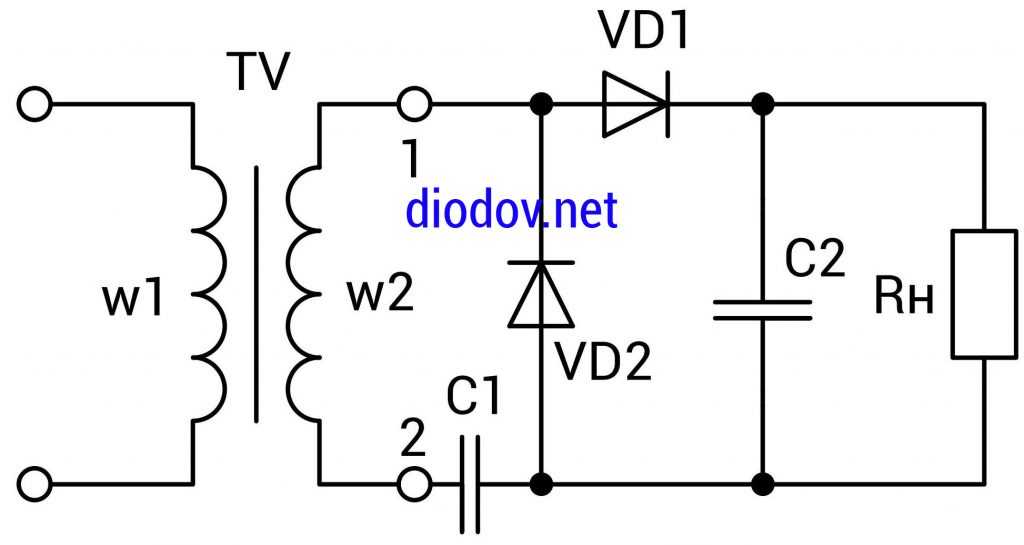 Удвоитель напряжения схема на 170w на мини-плате