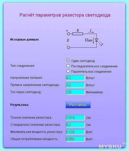 Точный расчет резистора для светодиода: какие формулы помогут вычислить сопротивление