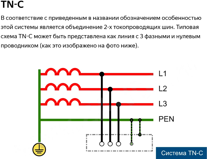 Системы заземления tn, tnc, tns, tncs, tt, it