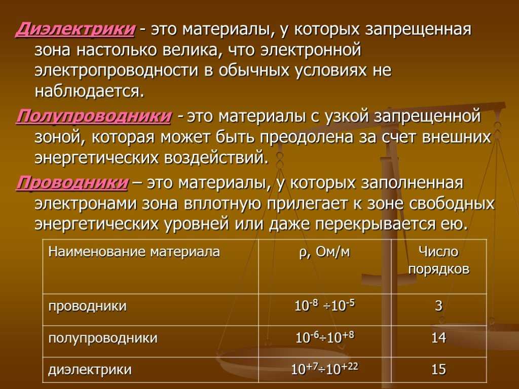 В проводниках всегда имеются свободные электроны, от которых зависит движение тока В полупроводниках образование свободных электронов происходит при определенных условий