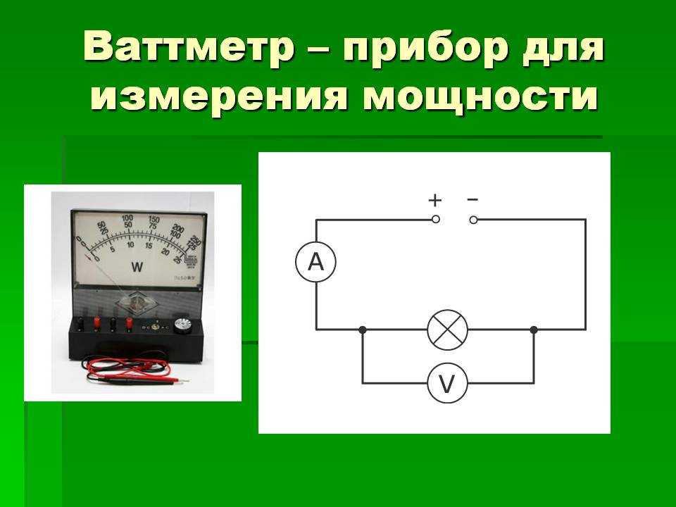 Схема включения ваттметра для измерения мощности в цепи постоянного тока