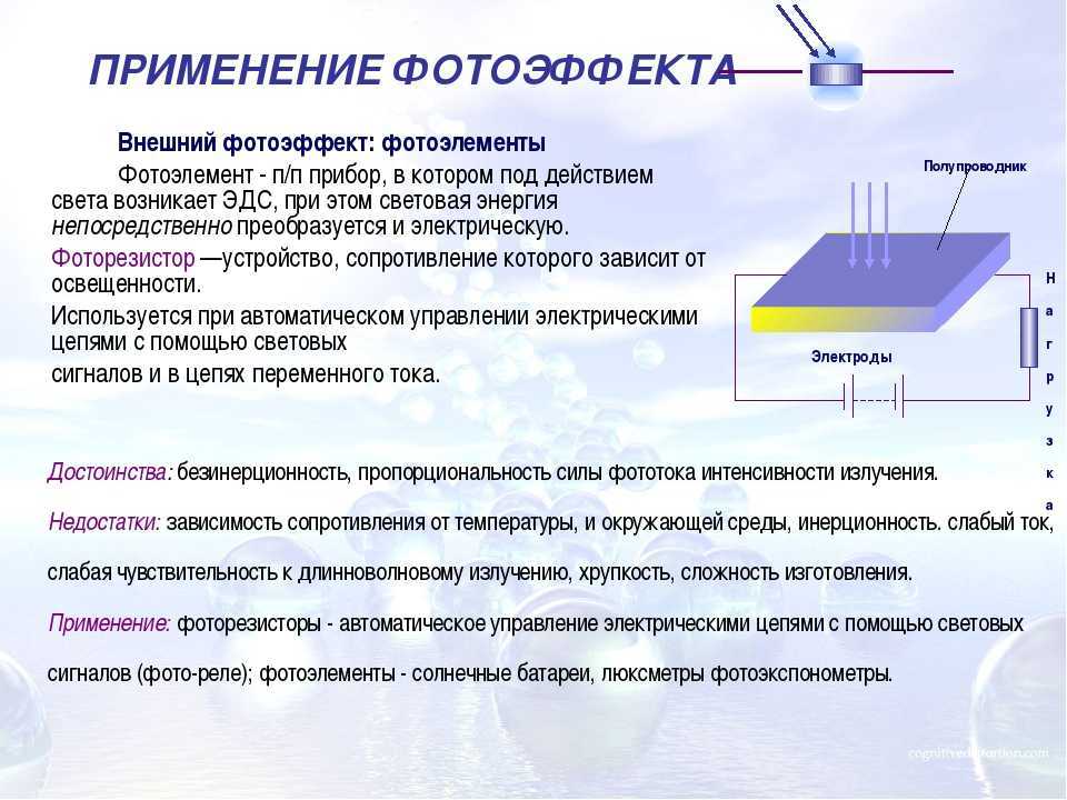 Принцип работы фоторезистора кратко