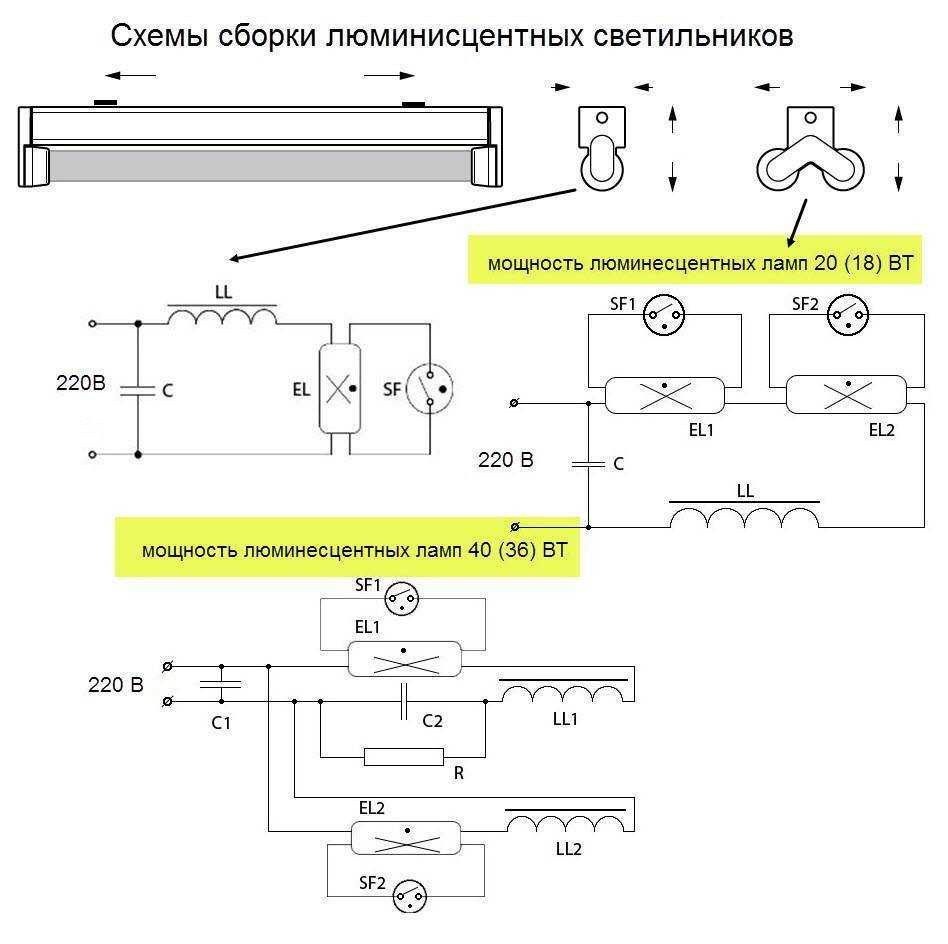 Дроссель для люминесцентных ламп: назначение и схема подключения