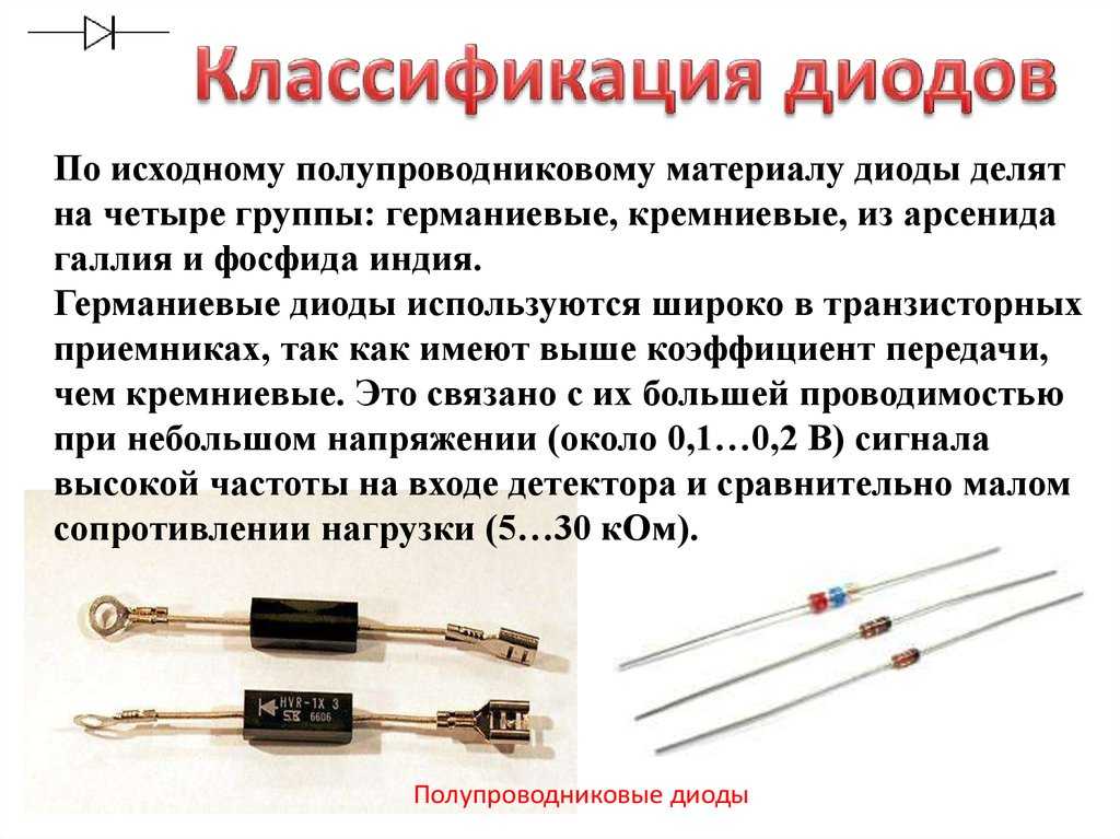 Что такое вах диода: типы диодов. полупроводниковые диоды: виды и характеристики