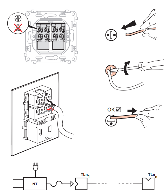 Подключение интернет кабеля к розетке rj-45 legrand — распиновка для кабеля из 4 или 8 проводов