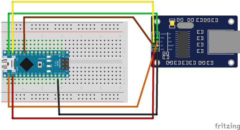 Arduino enc28j60 ethernet module - geeetech wiki