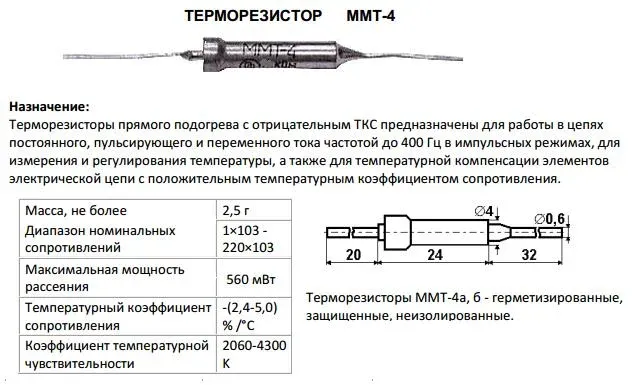Термосопротивление, описание, принцип работы, виды