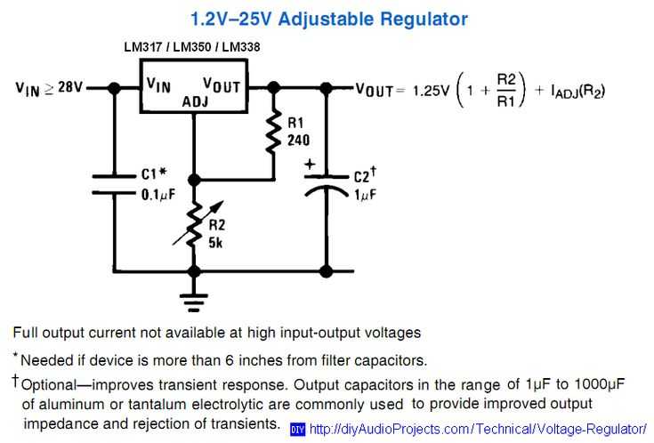Регулятор напряжения на lm350t