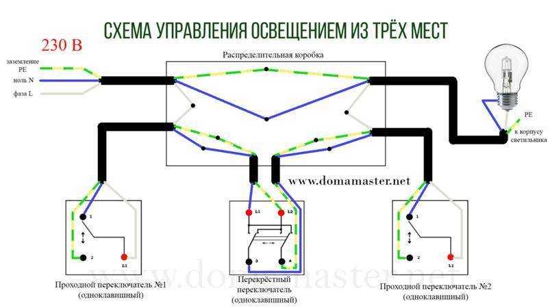 Управление освещением из 4 мест: как сделать своими руками - сам электрик