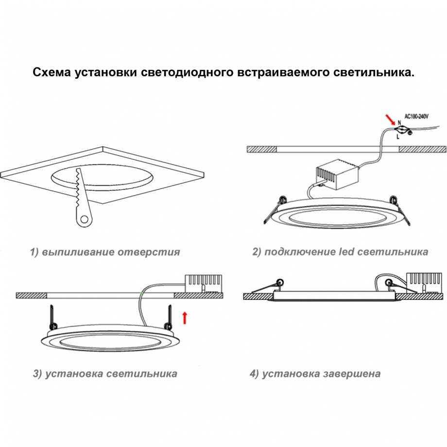 Как правильно подключать точечные светильники