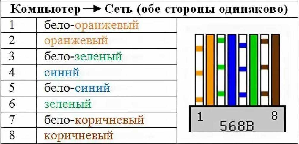 Обжим витой пары – схема и пошаговый порядок действий