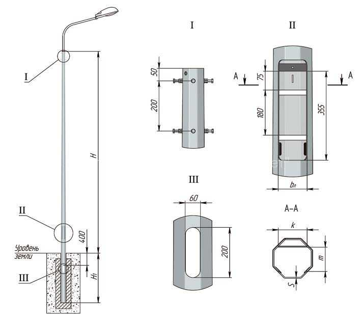 Виды и монтаж высокомачтовых опор освещения