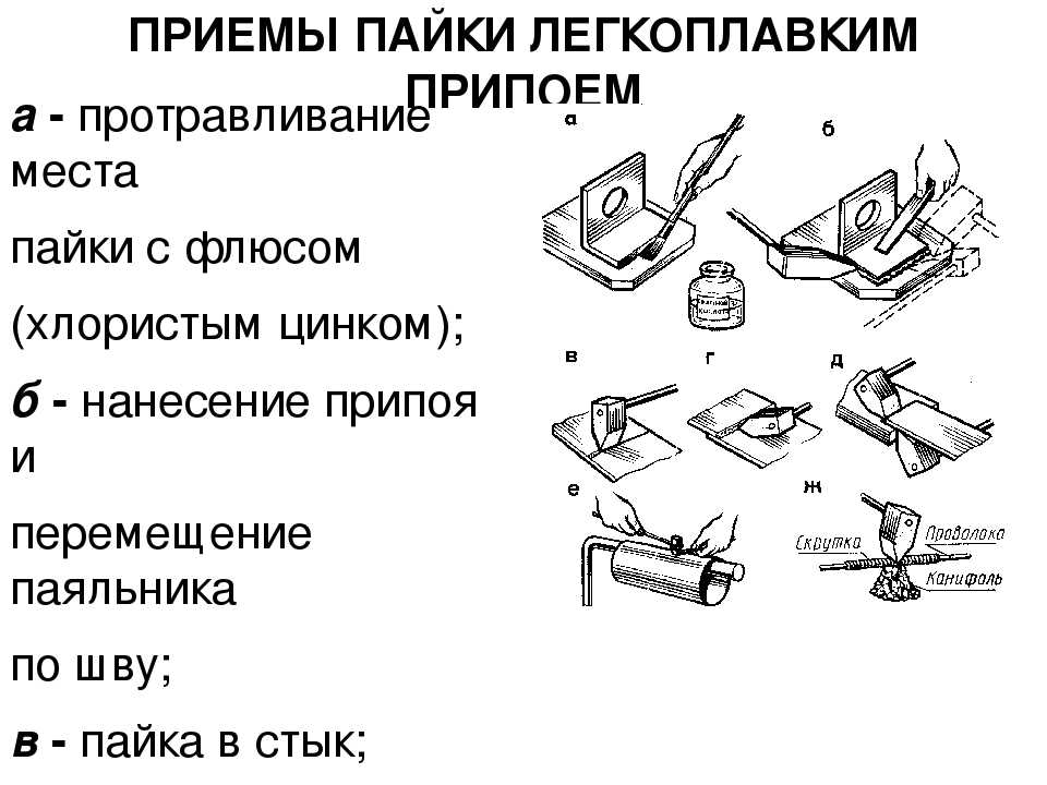 Технология пайки проводов: последовательность выполнения