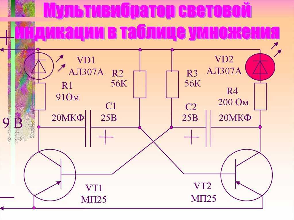 Мультивибратор на транзисторах с регулируемой частотой. мигалки на светодиодах и транзисторных мультивибраторах (6 схем). как работает мультивибратор