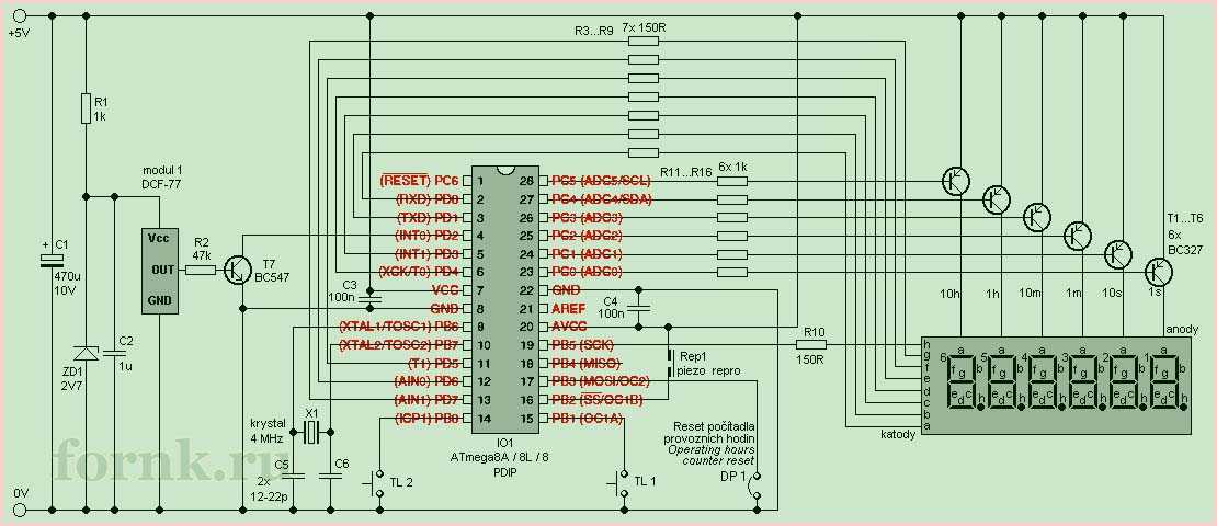 Дисплейный модуль на atmega8/168/328
